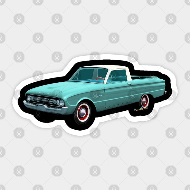 2nd Generation Falcon Ranchero 1960 Sticker by vivachas